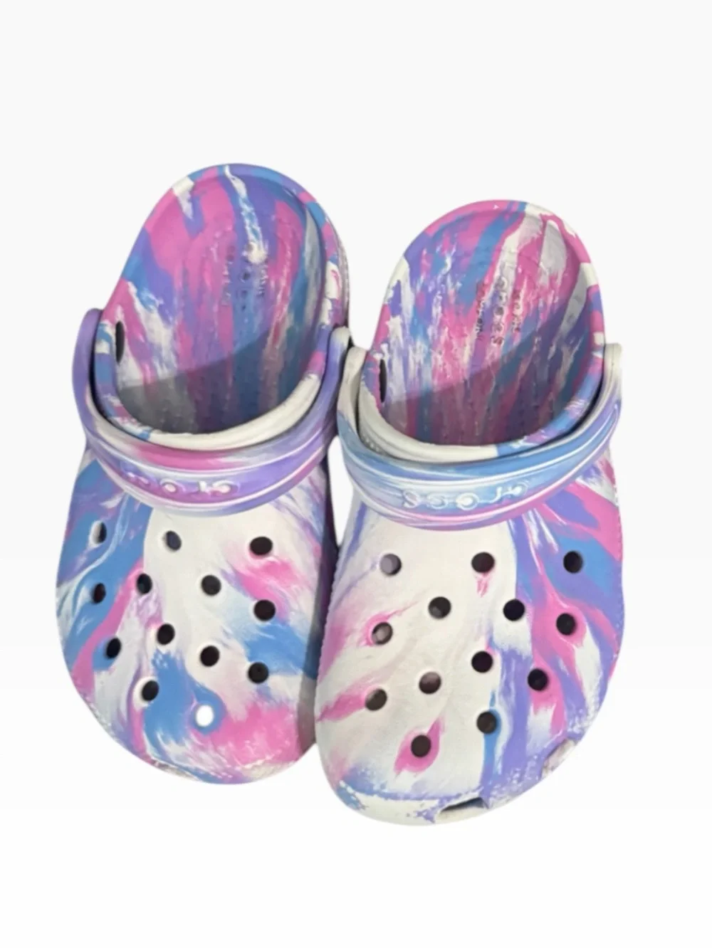 CROCS Classic Marbled Clog 'Blue Purple Pink' Purple & Blue size:C11